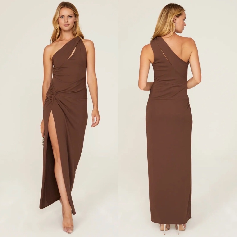 NICHOLAS Brown One Shoulder Dress